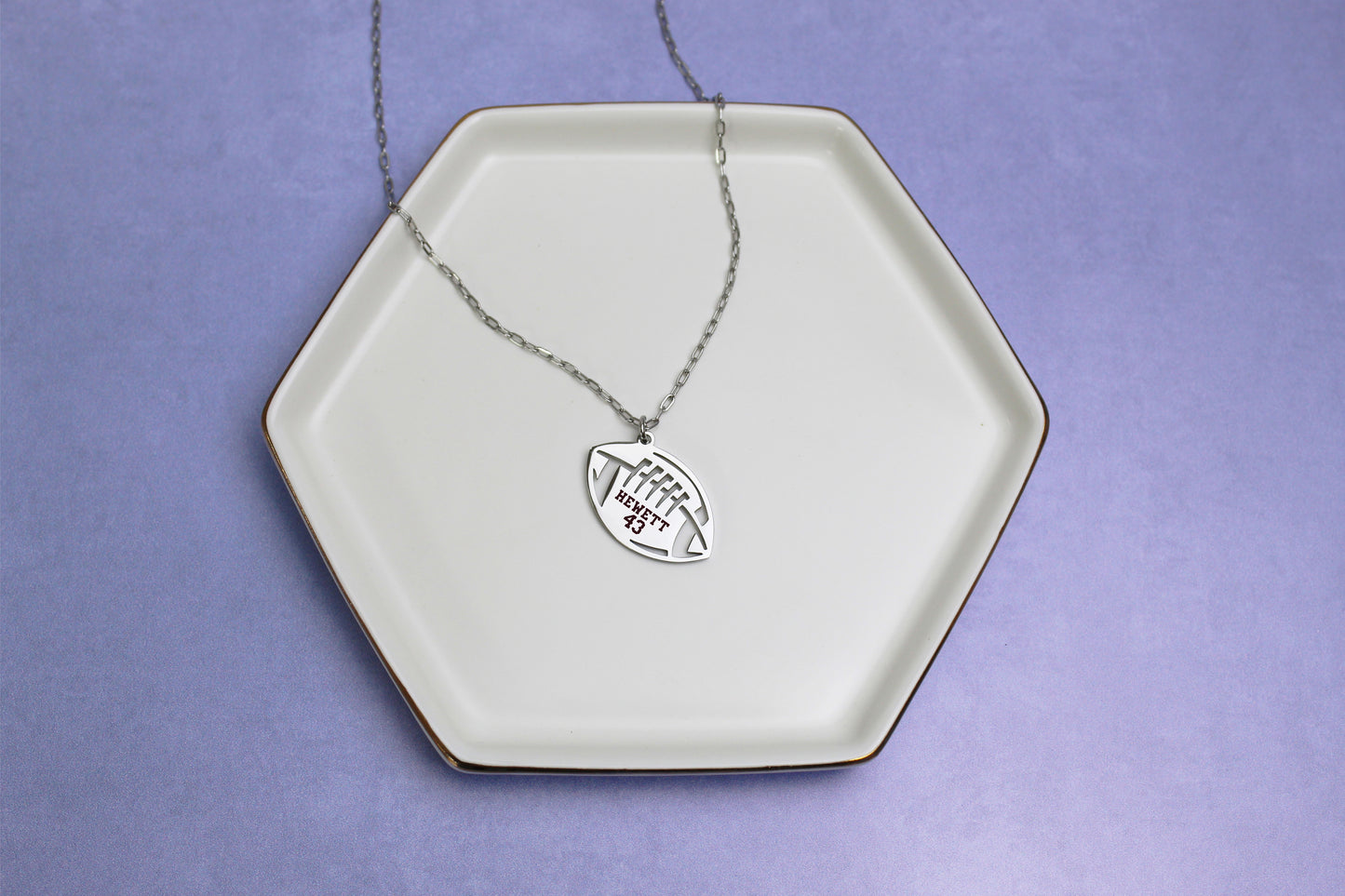 Personalized Football Necklace
