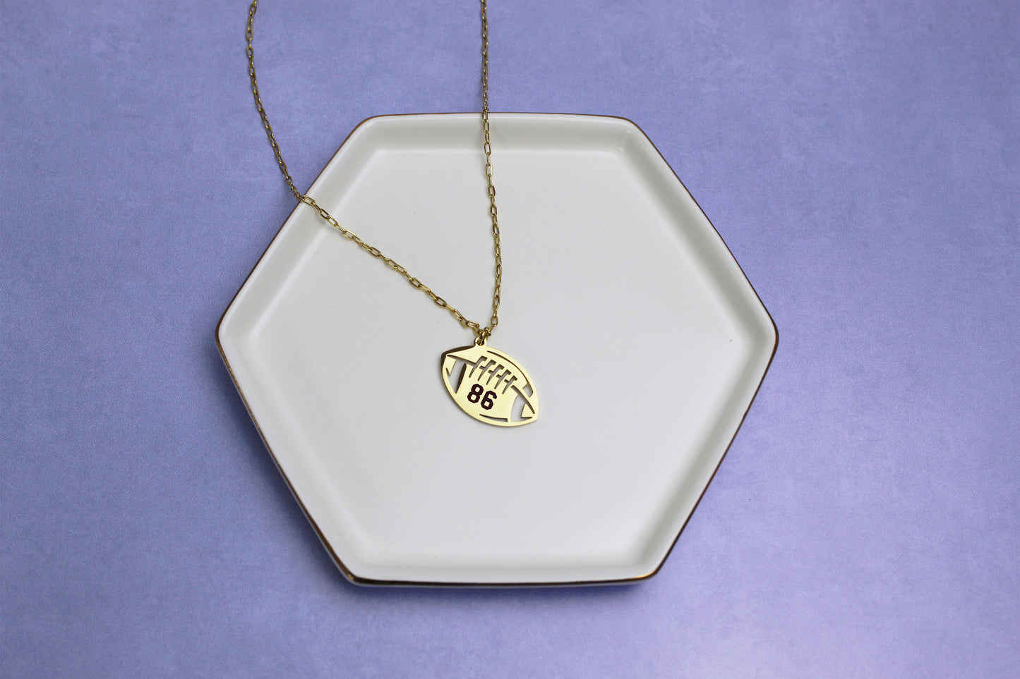 Personalized Football Necklace