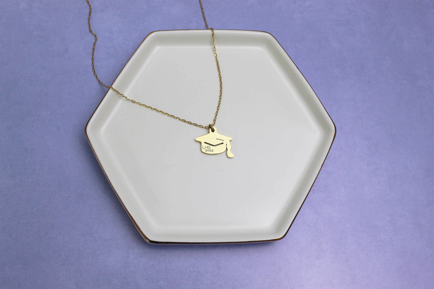 Personalized Graduation Cap Necklace