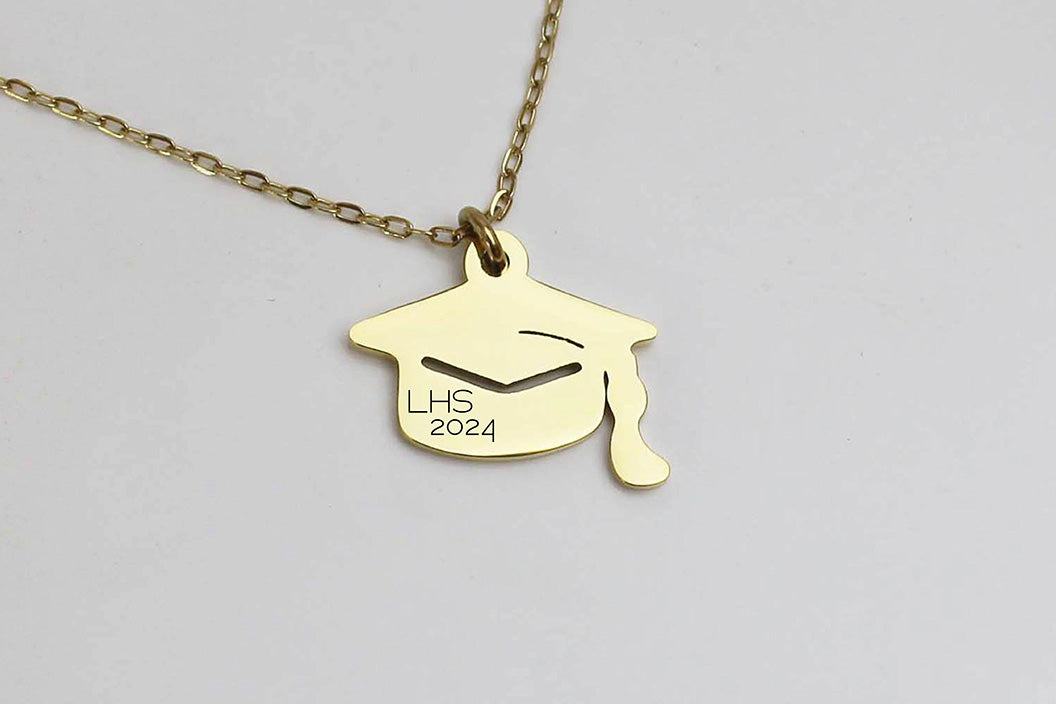 Personalized Graduation Cap Necklace