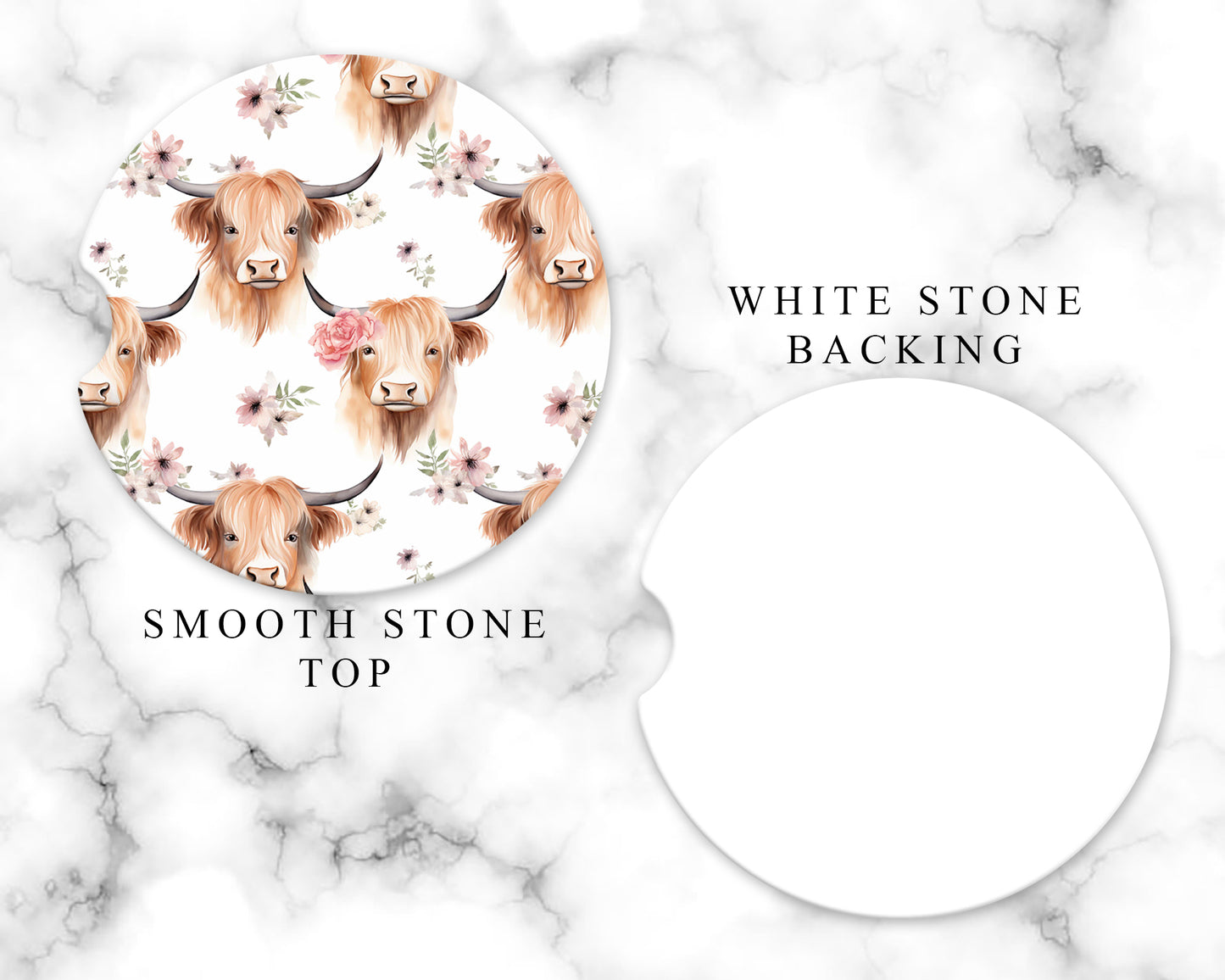 Highland Cow Car Coasters