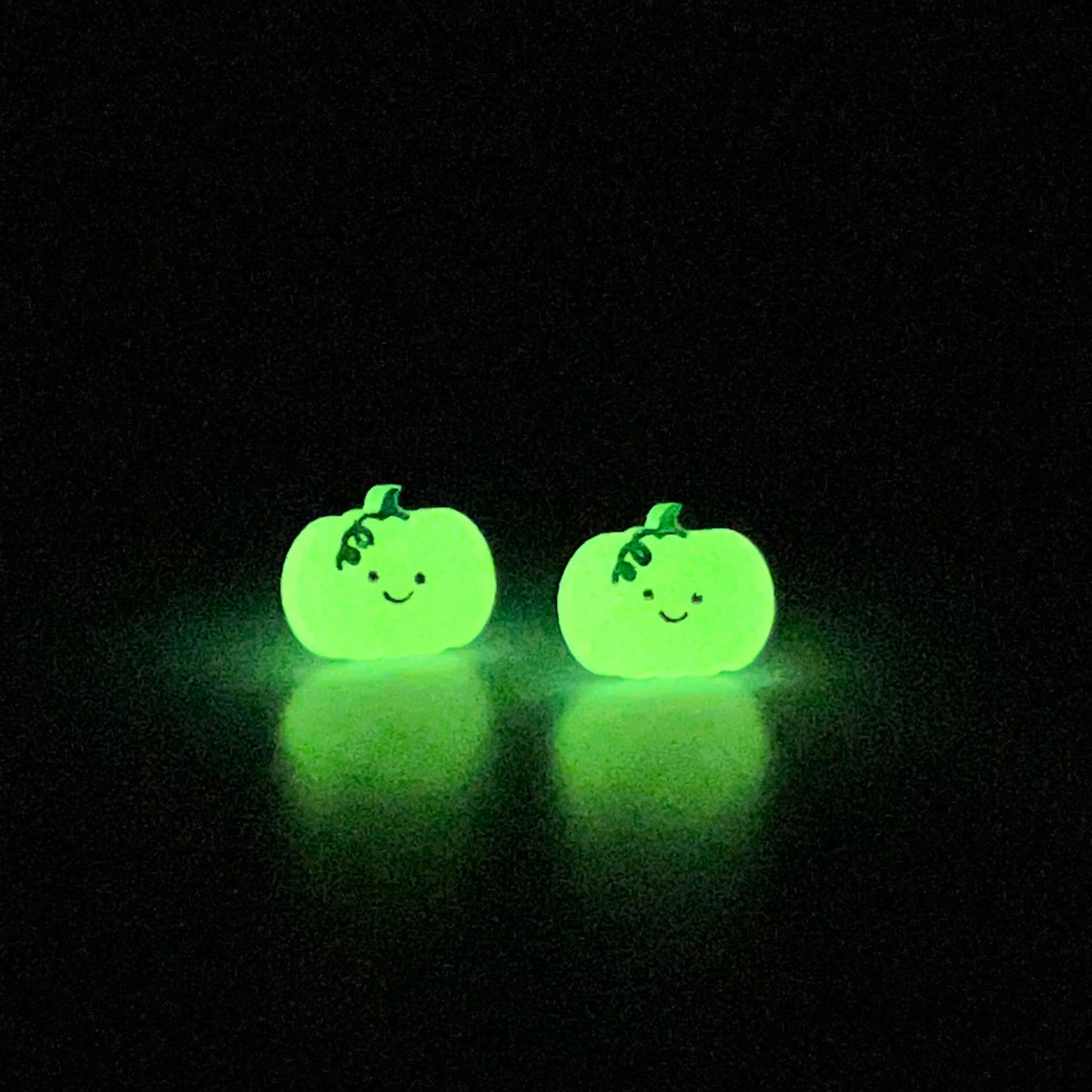 Glow-In-The-Dark Pumpkin Stud Earrings