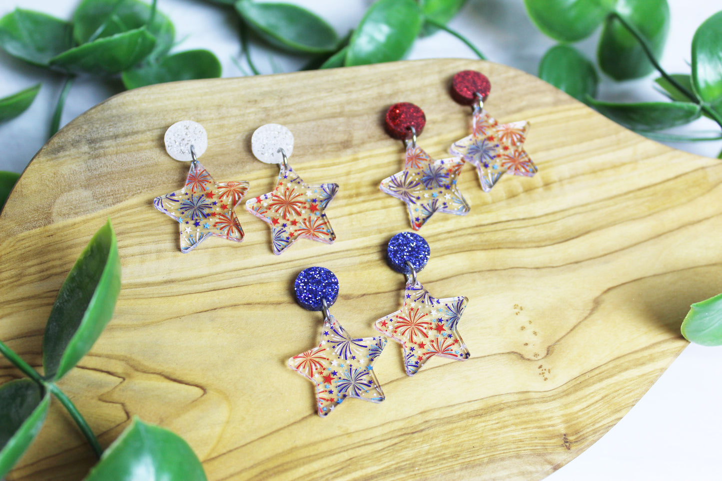Firework Star Dangle Earrings