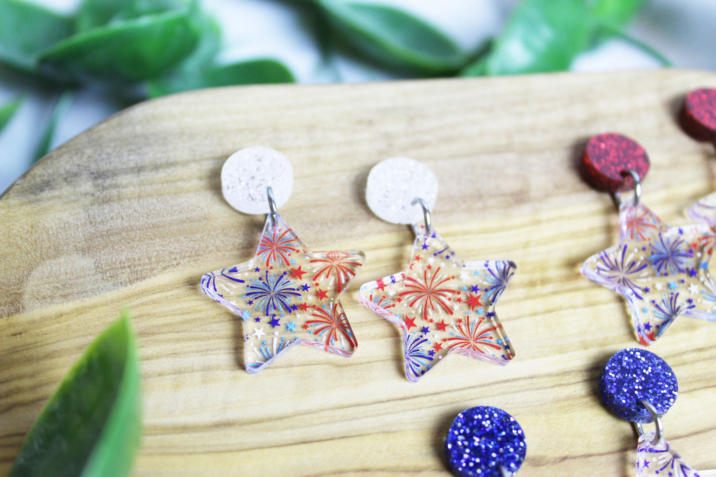 Firework Star Dangle Earrings