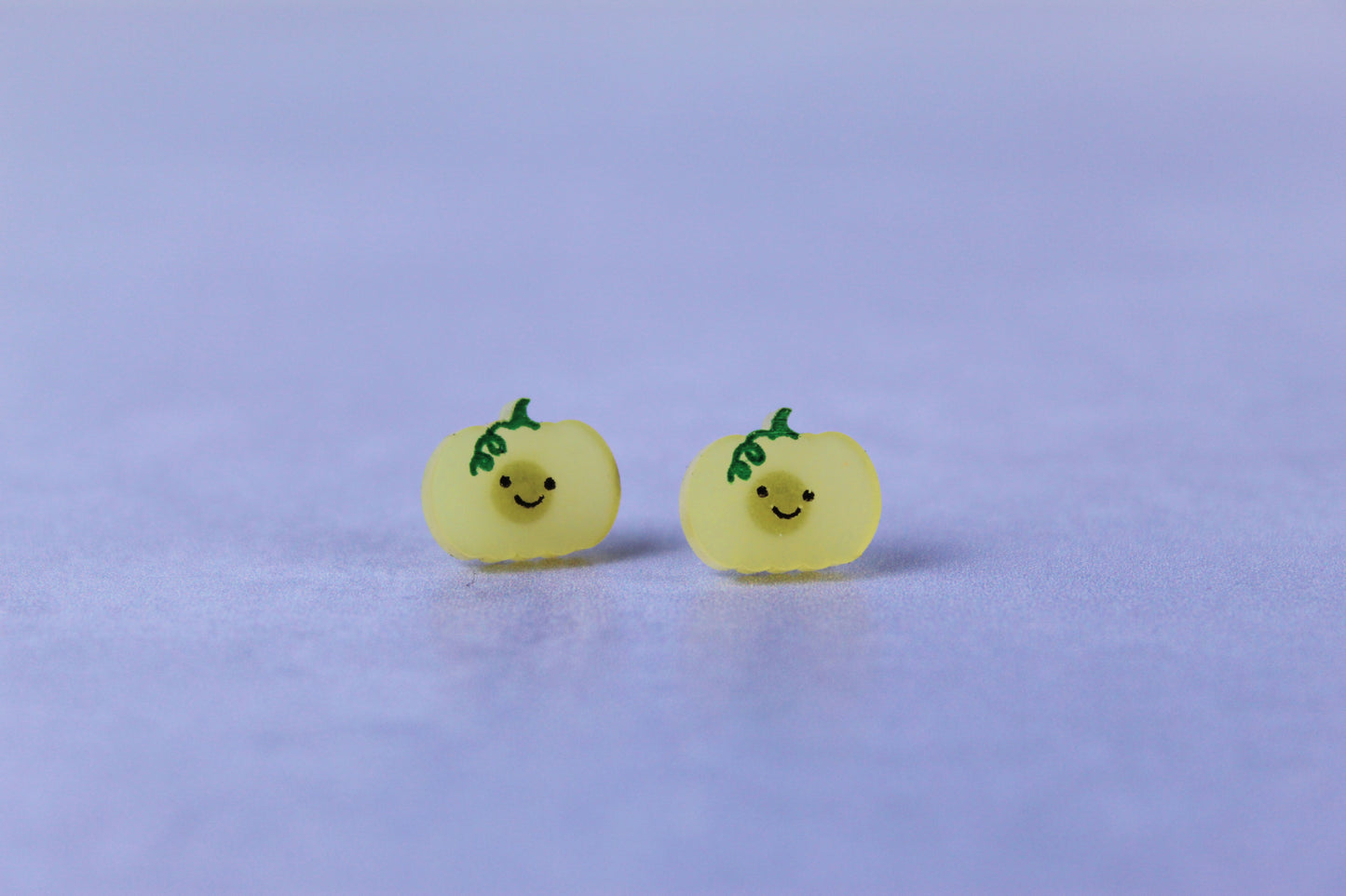 Glow-In-The-Dark Pumpkin Stud Earrings