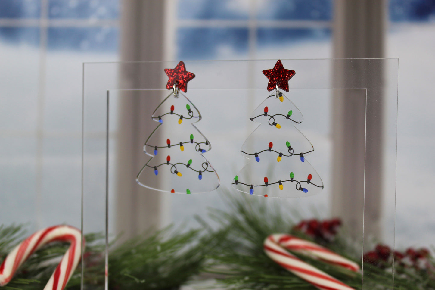 Christmas Light Dangle Earrings - Redesigned Shape
