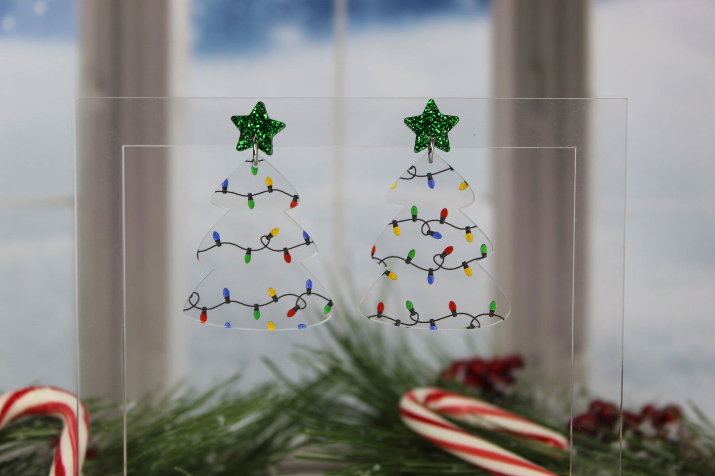 Christmas Light Dangle Earrings - Redesigned Shape