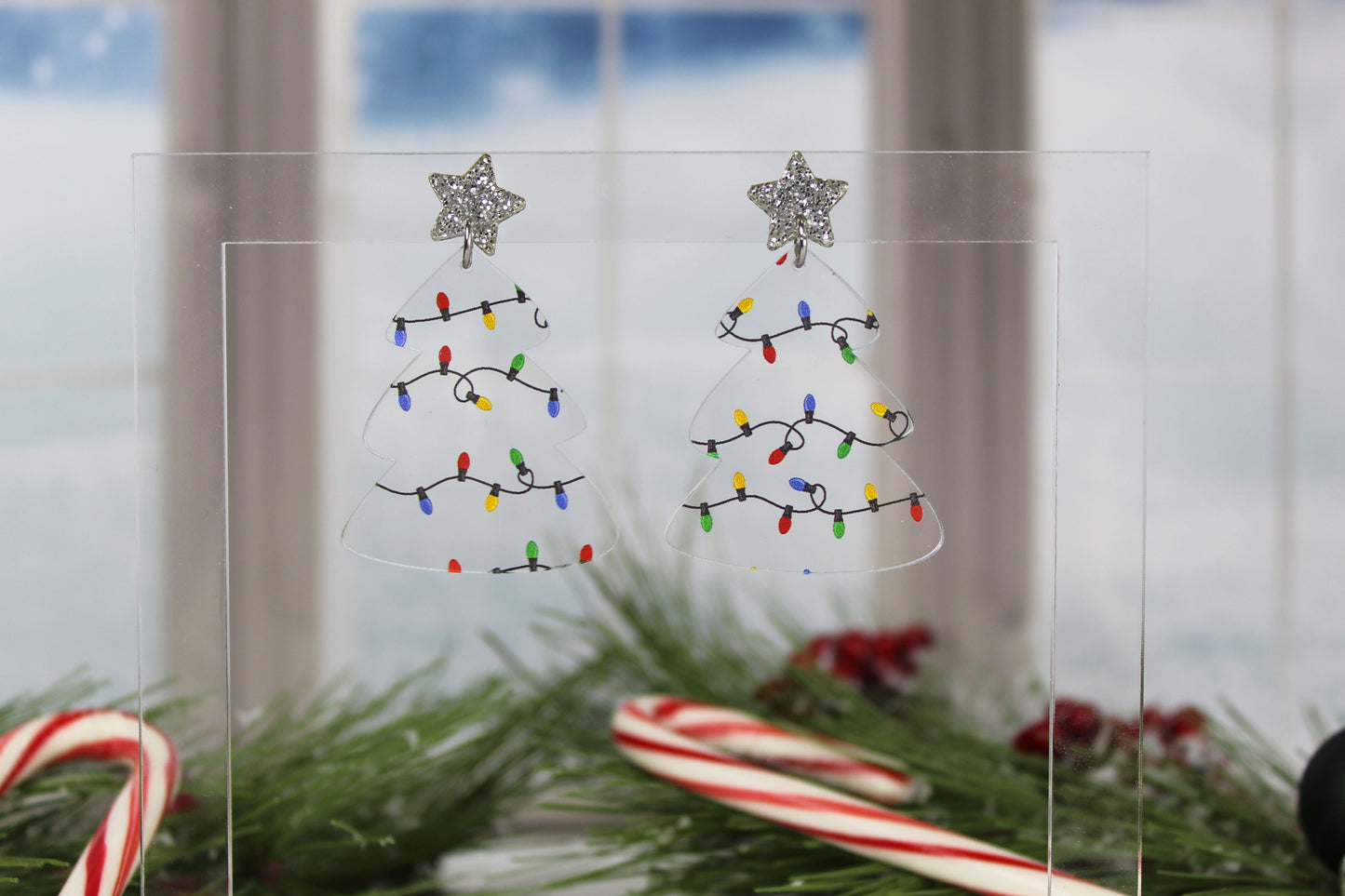 Christmas Light Dangle Earrings - Redesigned Shape