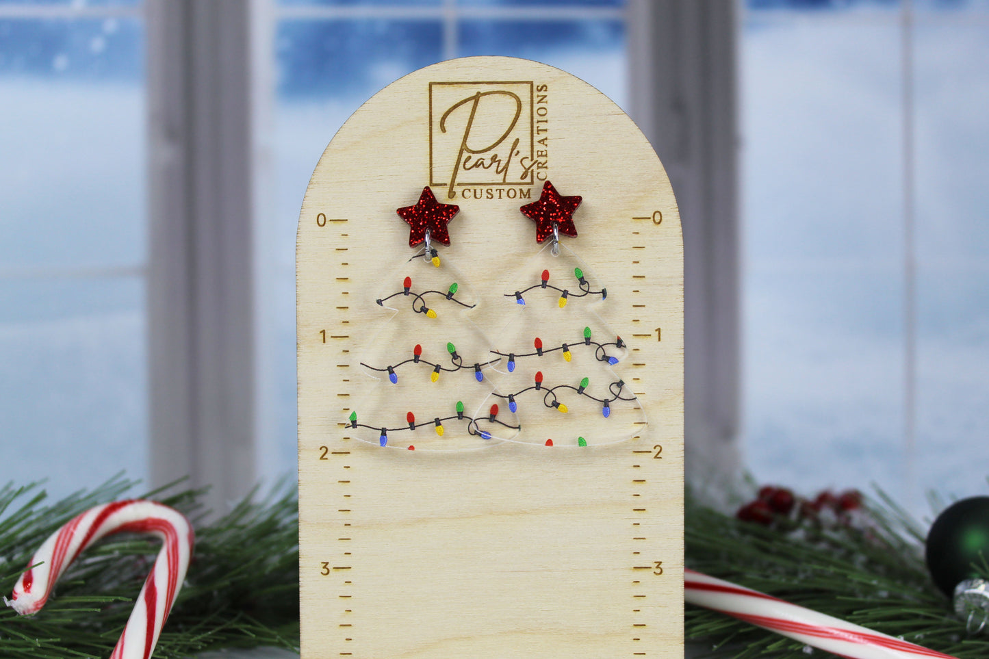 Christmas Light Dangle Earrings - Redesigned Shape