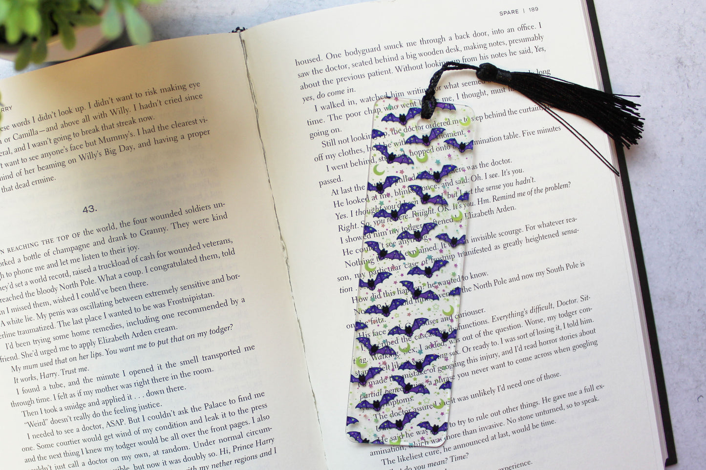 Purple Bats Bookmark