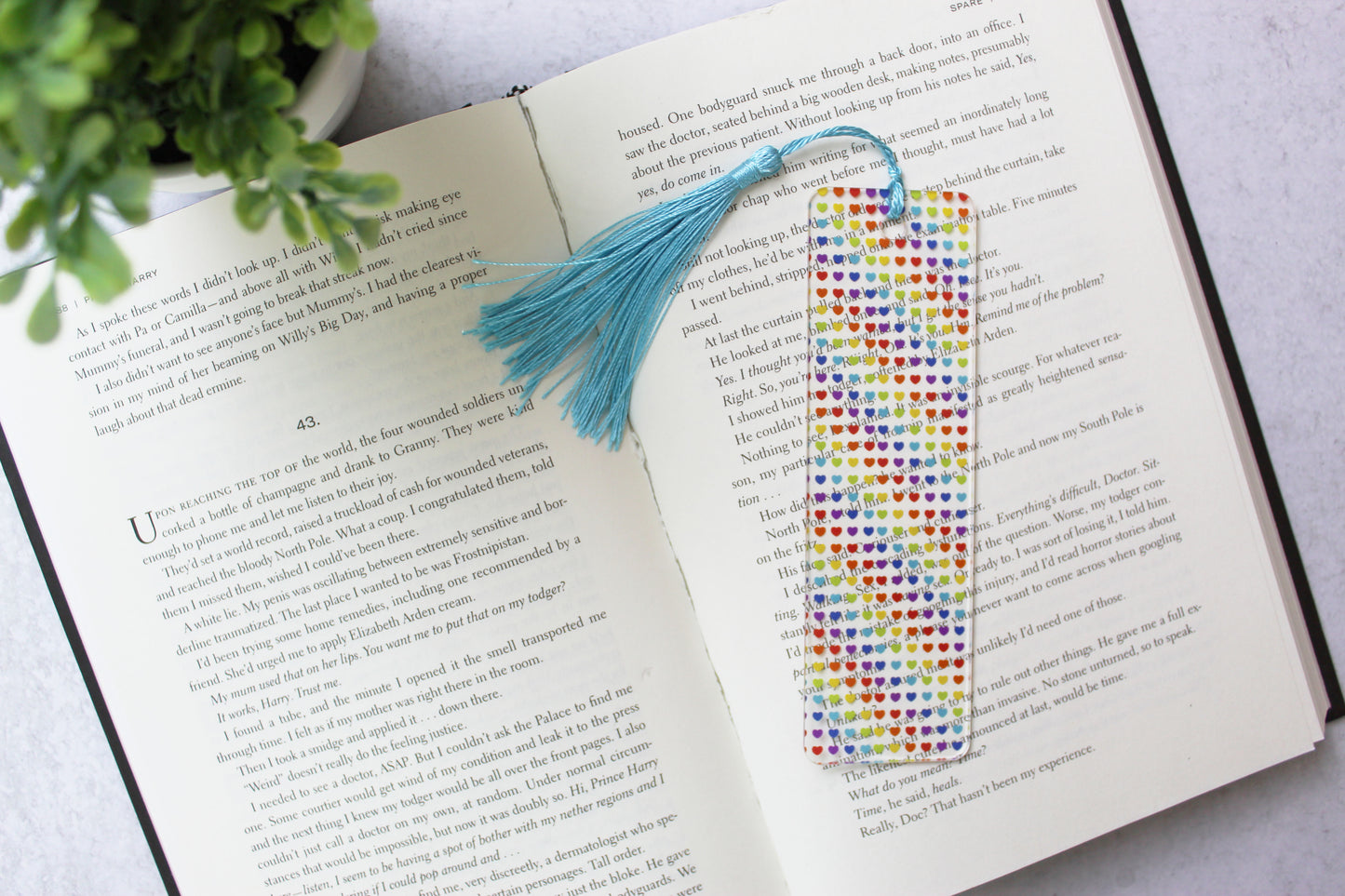 Rainbow Hearts Bookmark