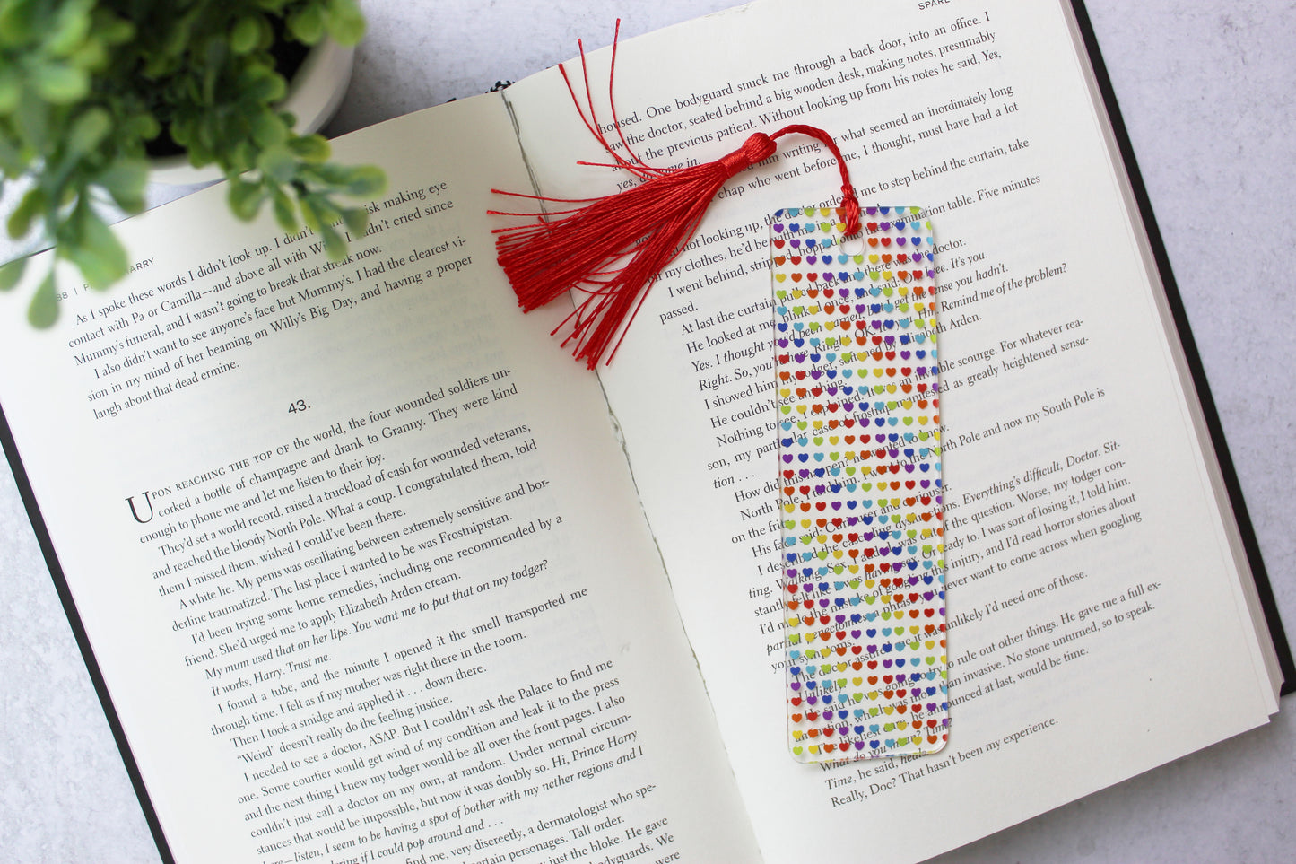 Rainbow Hearts Bookmark