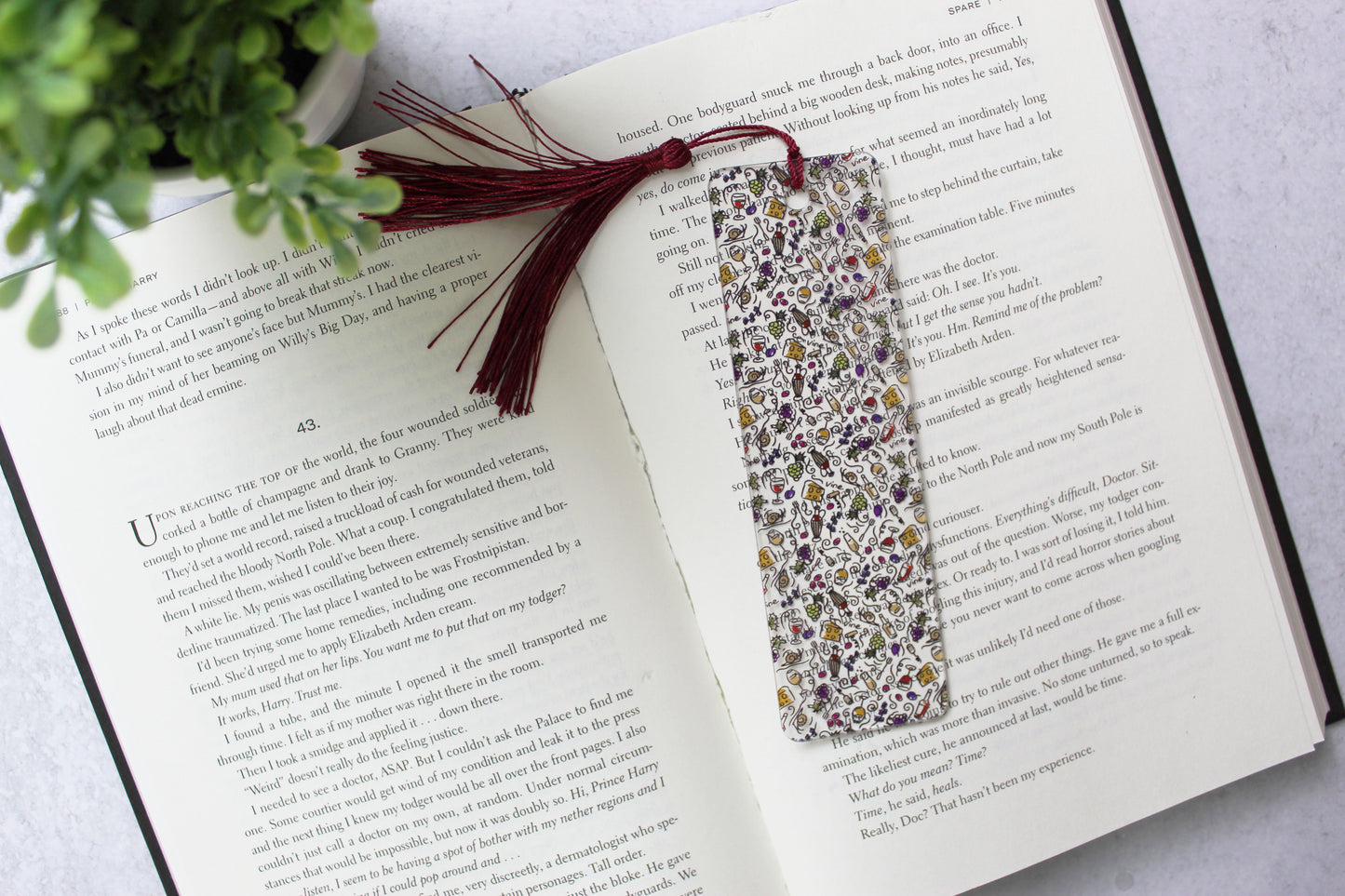 Wine & Cheese Bookmark