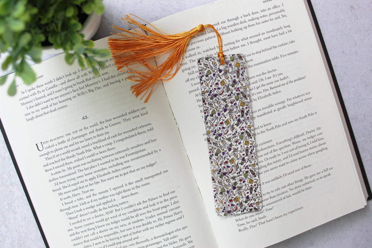 Wine & Cheese Bookmark