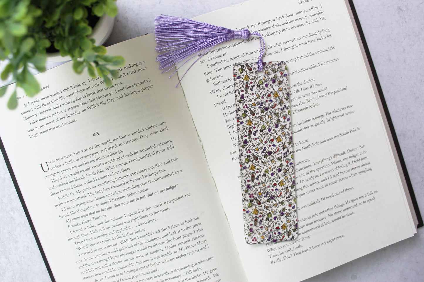 Wine & Cheese Bookmark