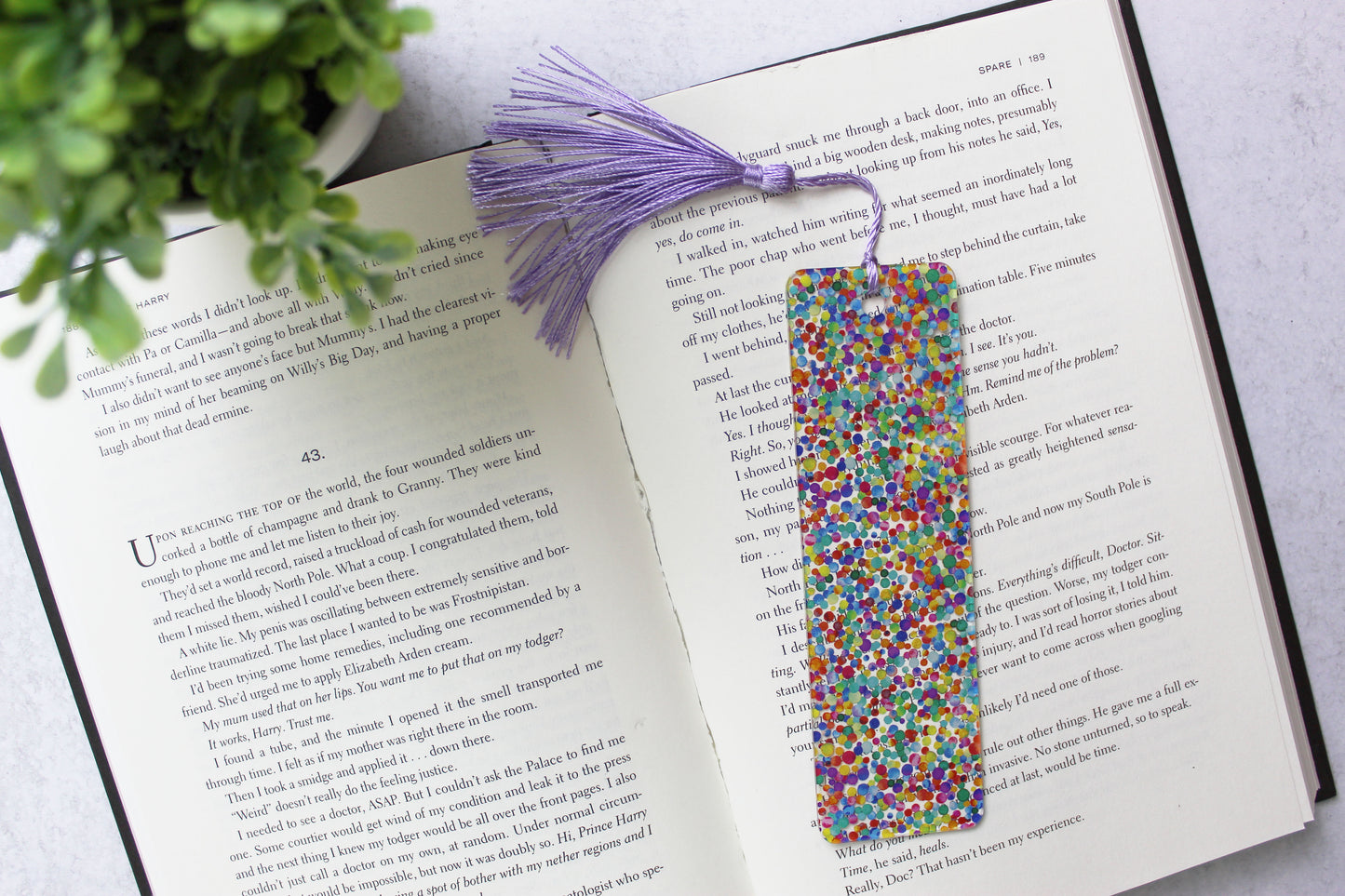 Rainbow Dots Bookmark