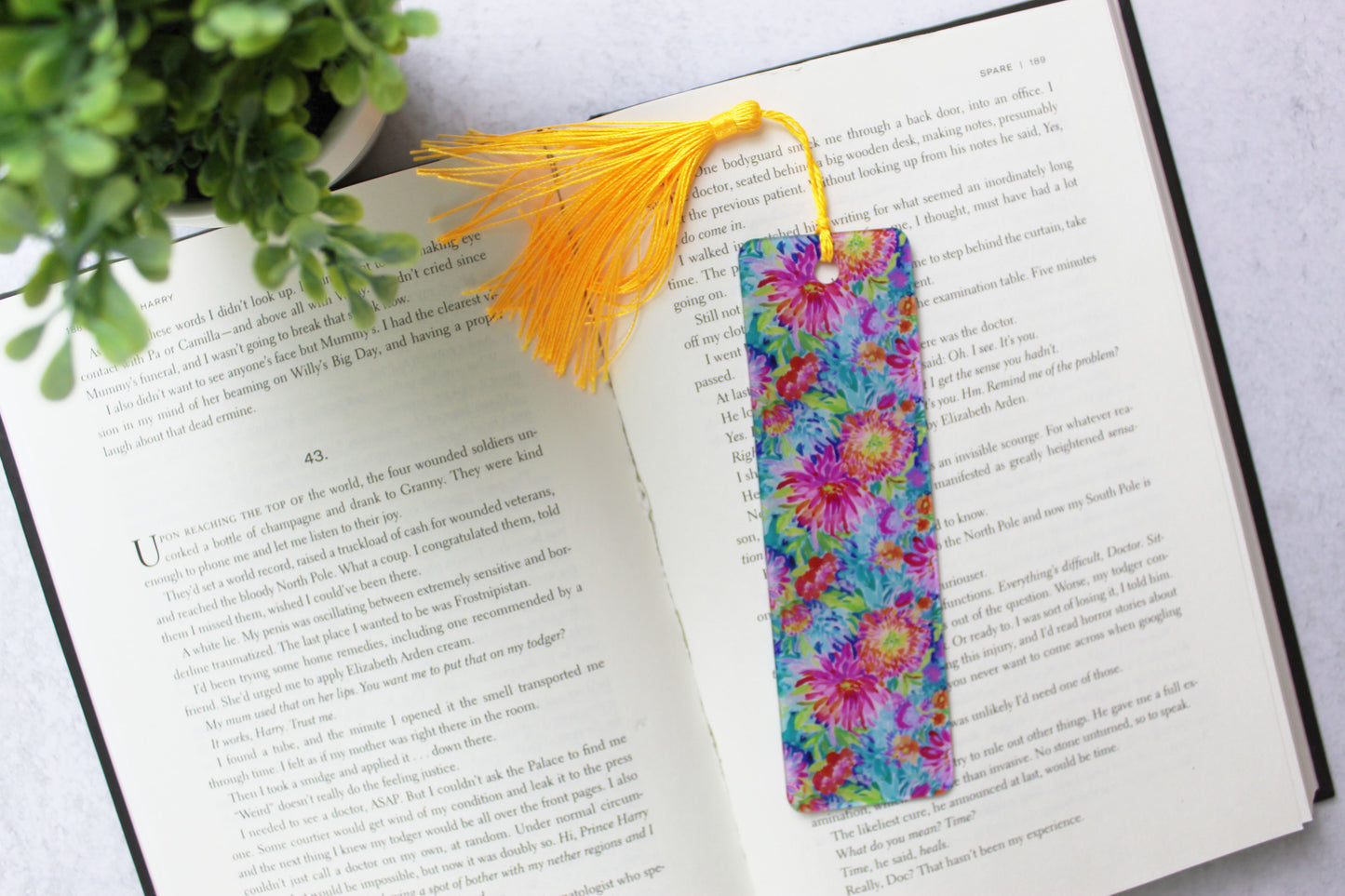 Preppy Floral Bookmark