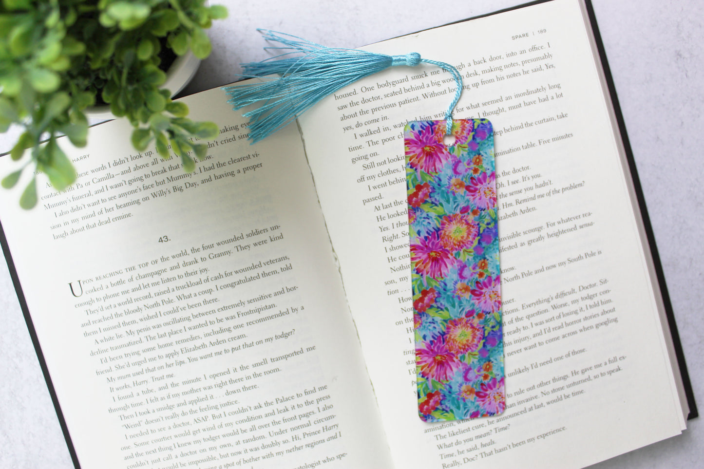 Preppy Floral Bookmark