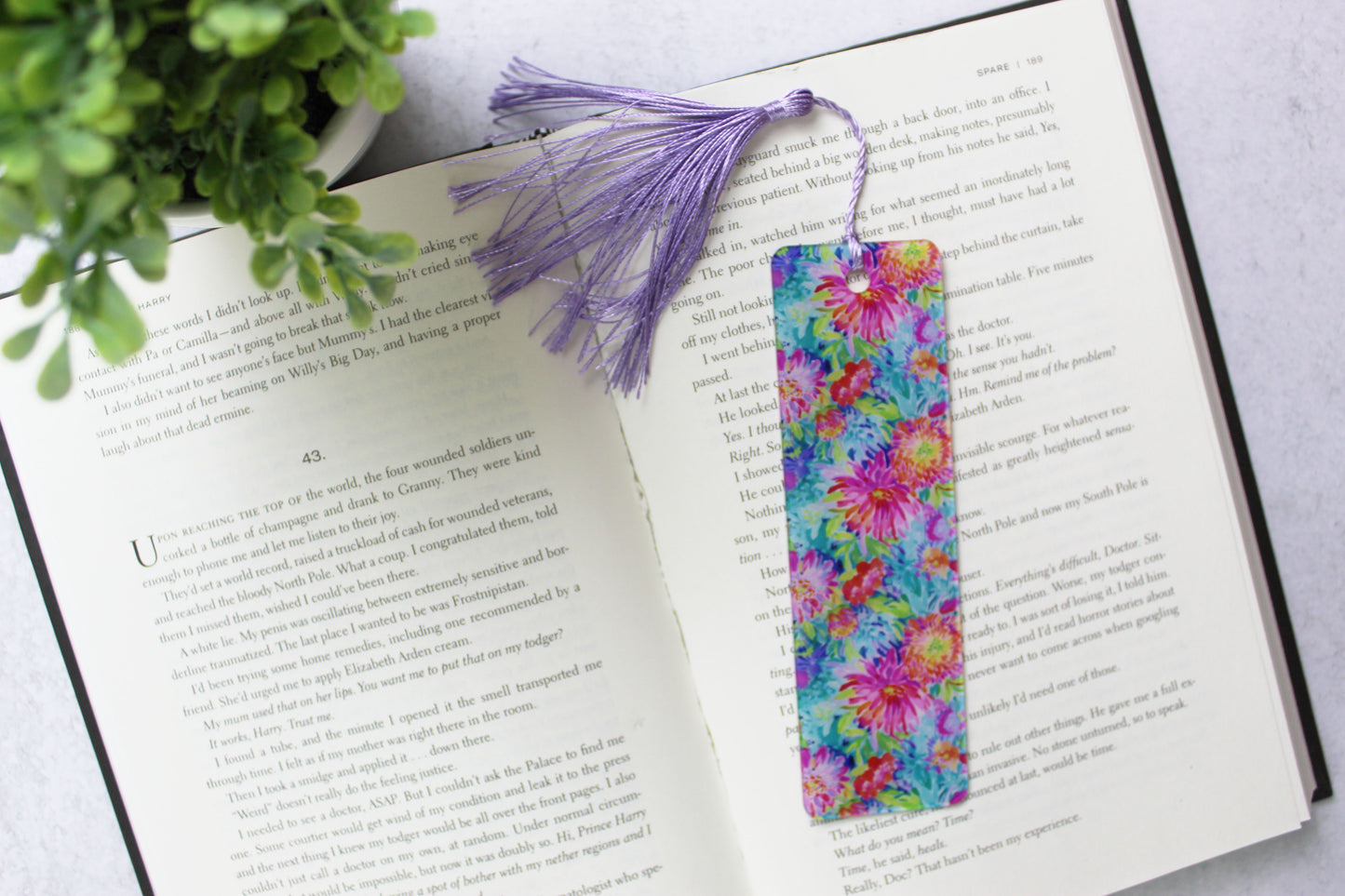 Preppy Floral Bookmark