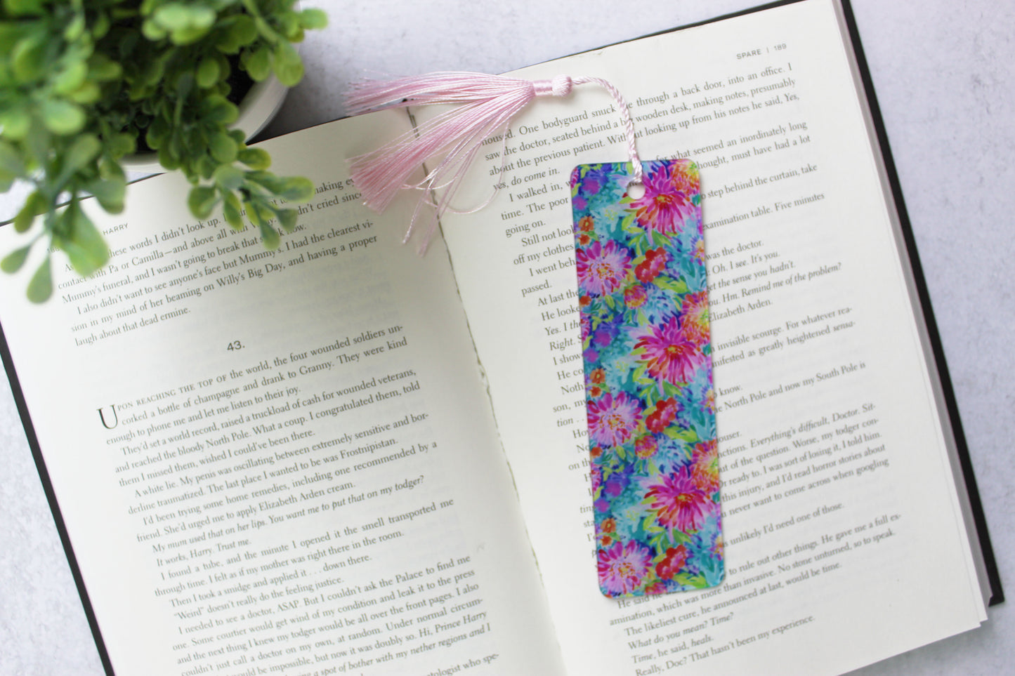 Preppy Floral Bookmark