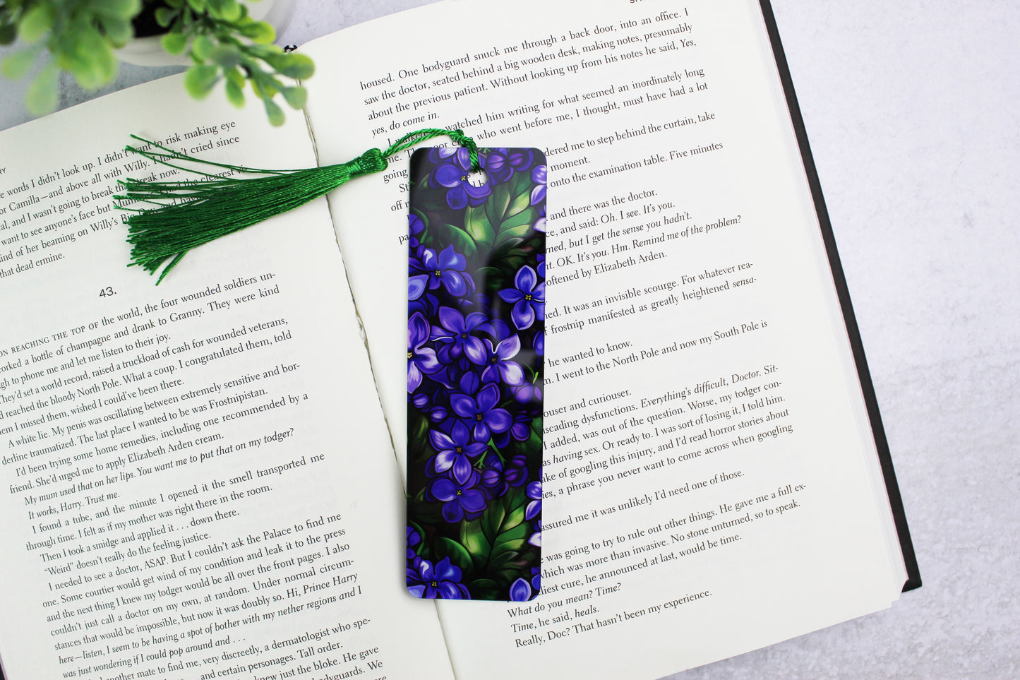 Lilac Floral Bookmark
