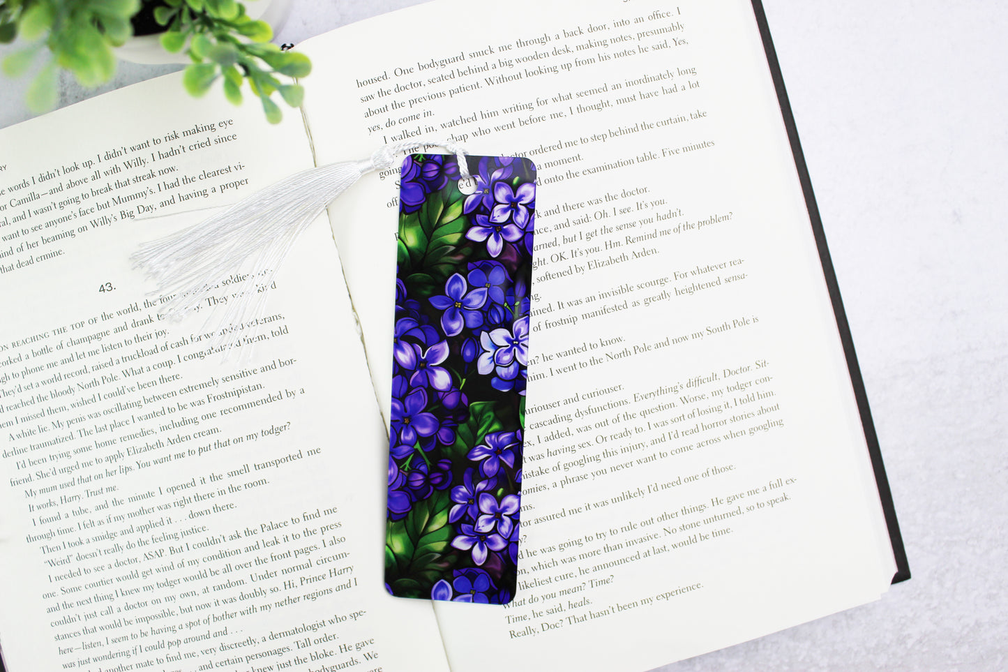 Lilac Floral Bookmark
