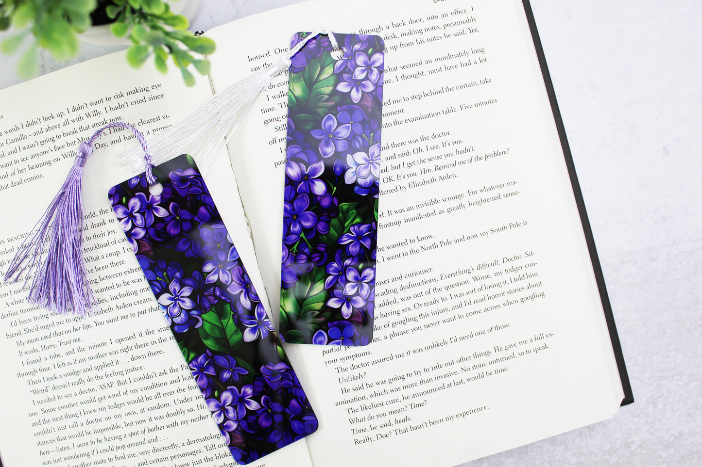 Lilac Floral Bookmark