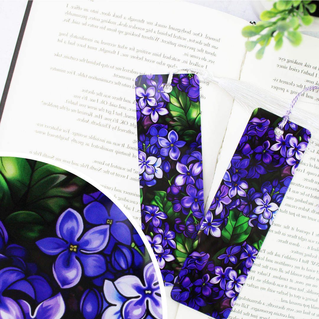 Lilac Floral Bookmark