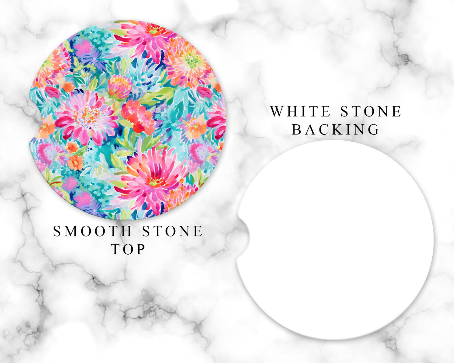 Preppy Floral Car Coasters