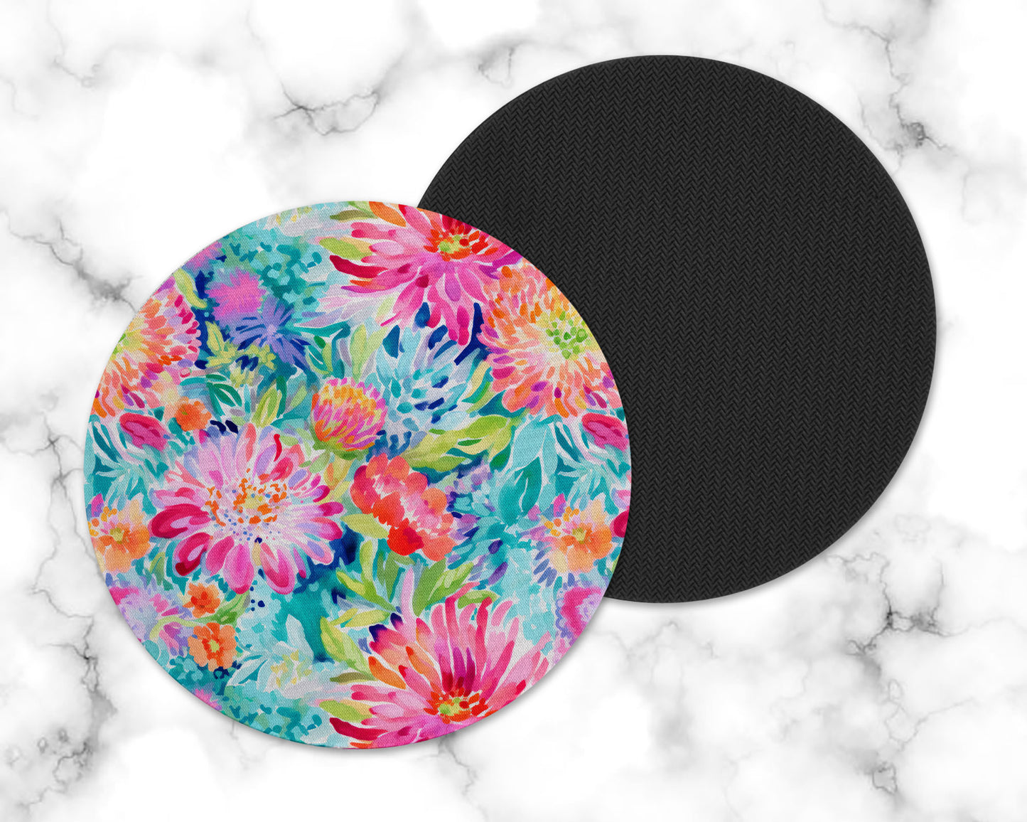 Preppy Floral Drink Coaster