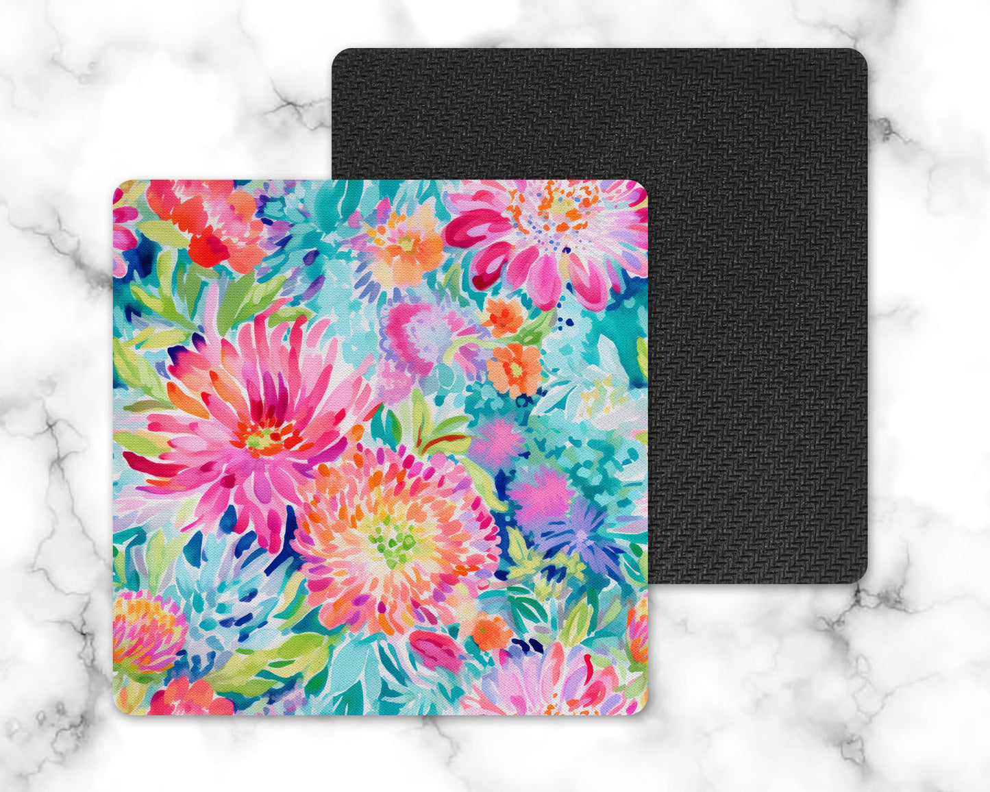 Preppy Floral Drink Coaster