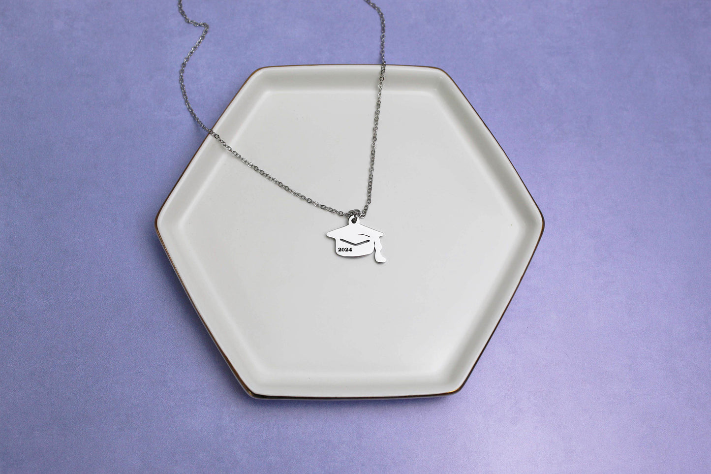 Personalized Graduation Cap Necklace