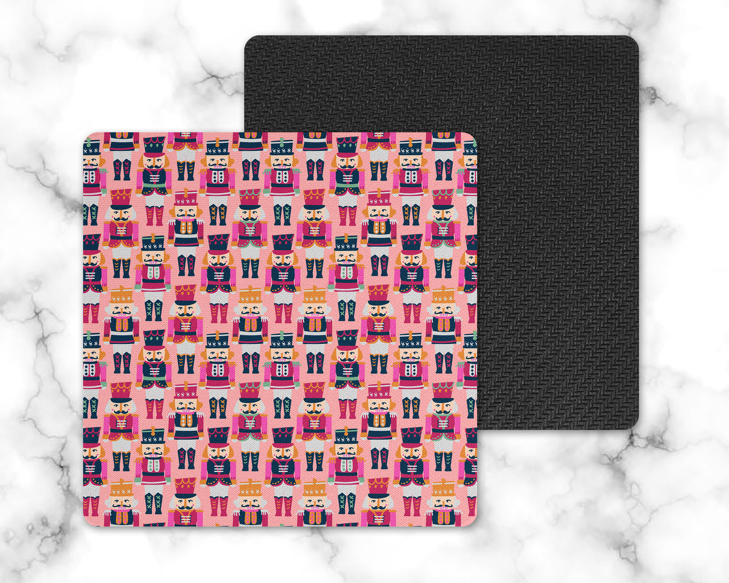 Pink Nutcracker Drink Coasters, Set of 4