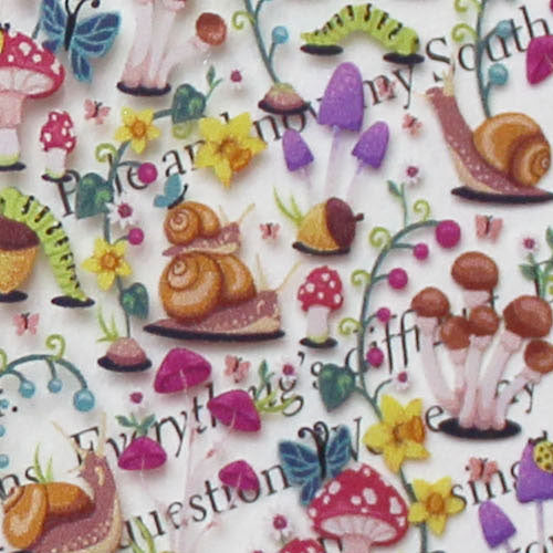 Mushrooms and Snails Bookmark