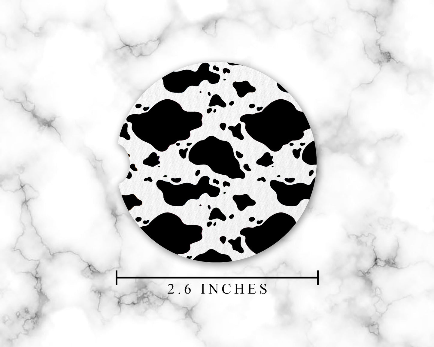 Cow Print Car Coasters