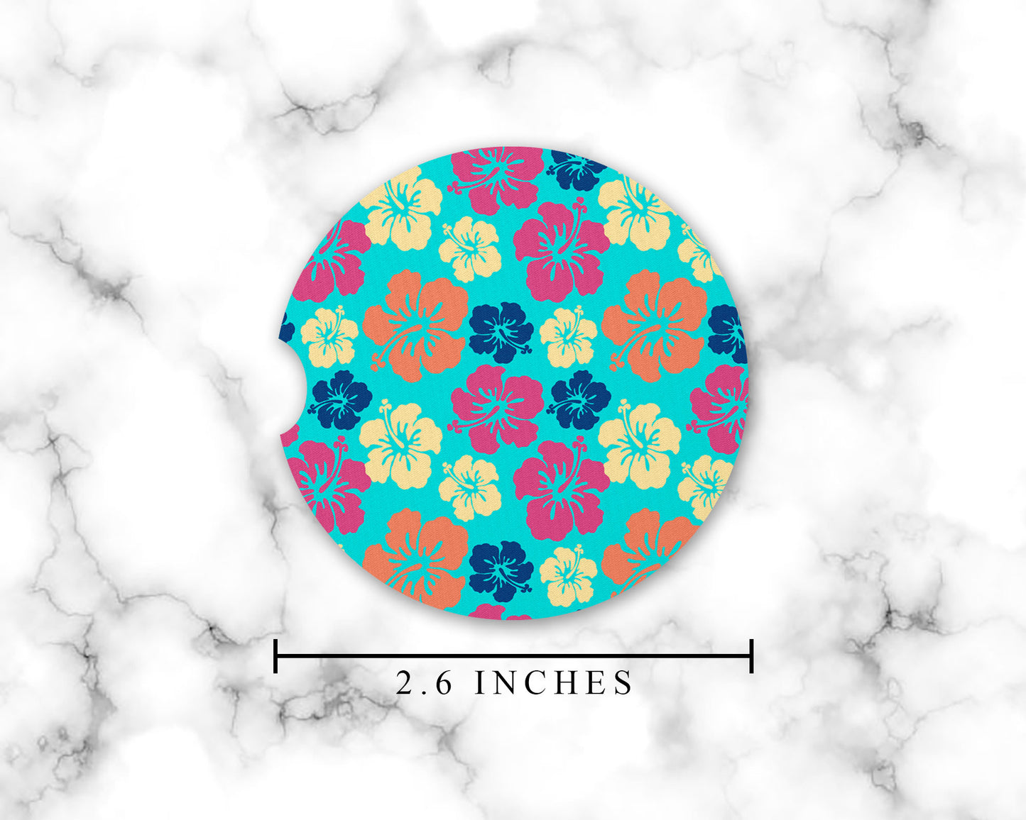 Hibiscus Flower Car Coasters