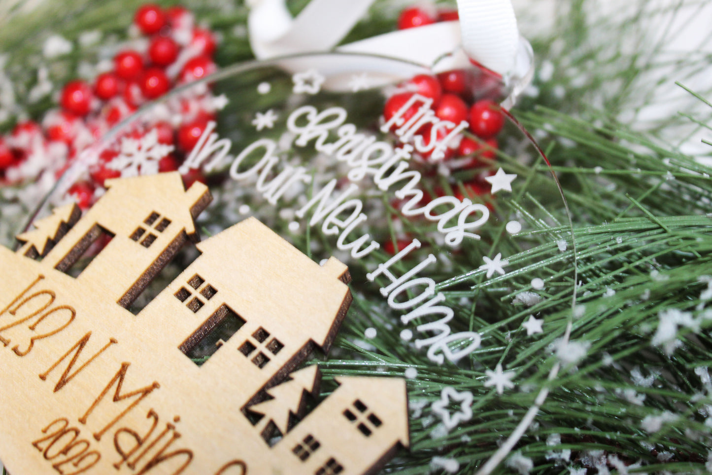 Personalized New Home Ornament (Town Scenery)