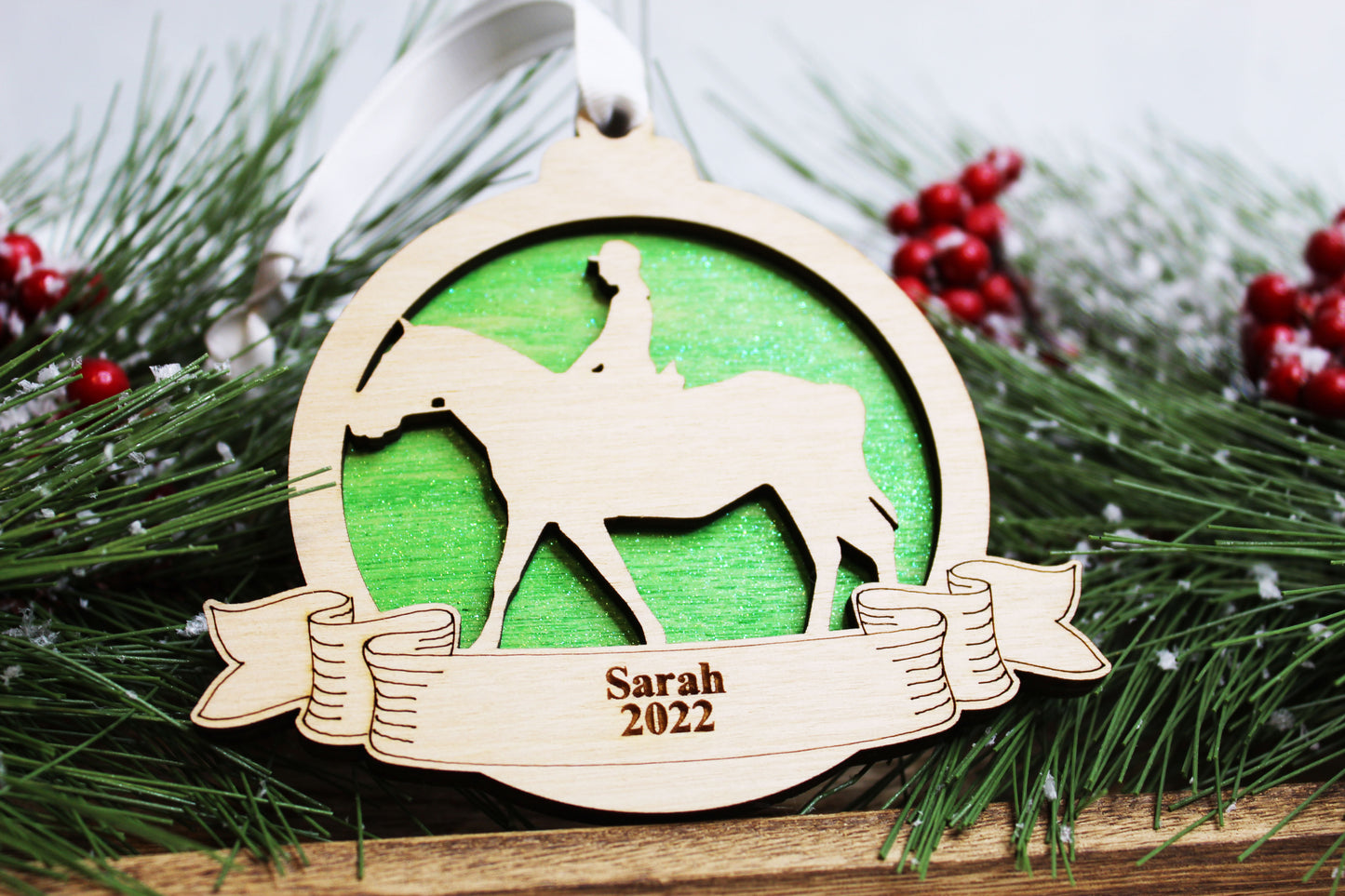 Personalized Equestrian and Horse Back Riding Ornament