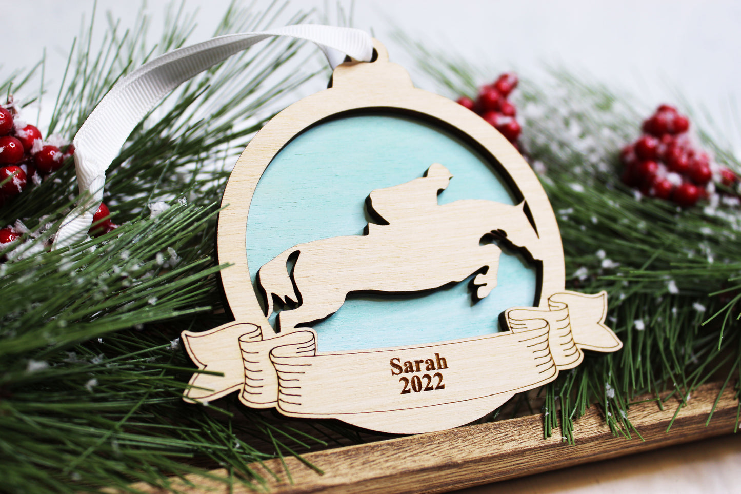 Personalized Equestrian and Horse Back Riding Ornament