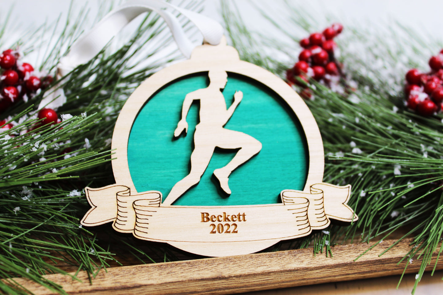 Personalized Track Ornament
