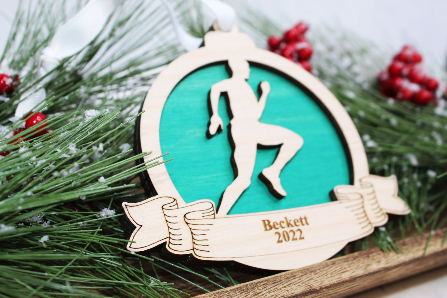 Personalized Track Ornament