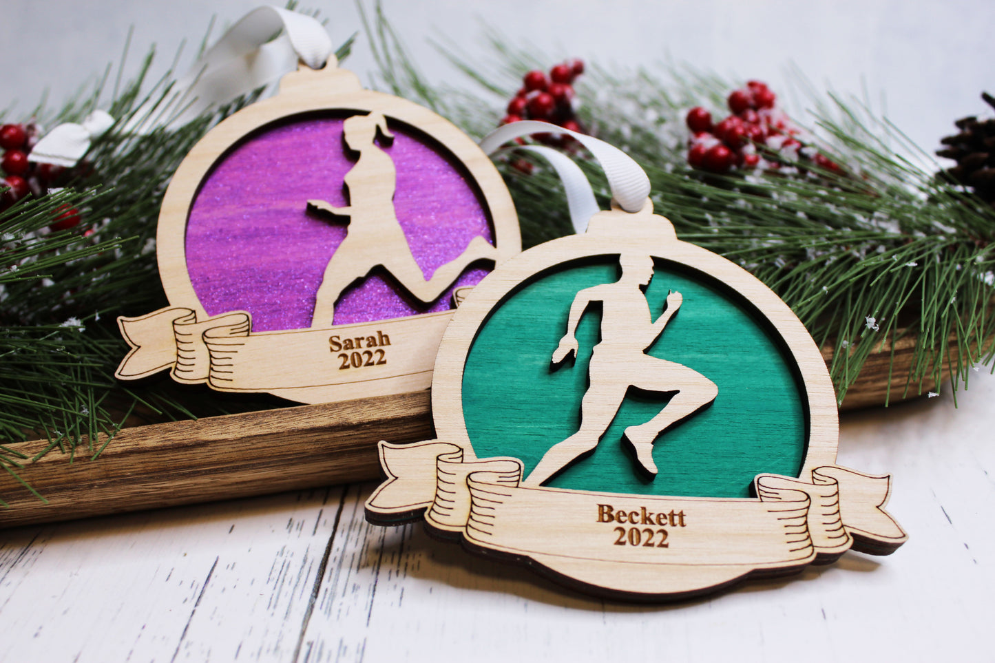 Personalized Track Ornament
