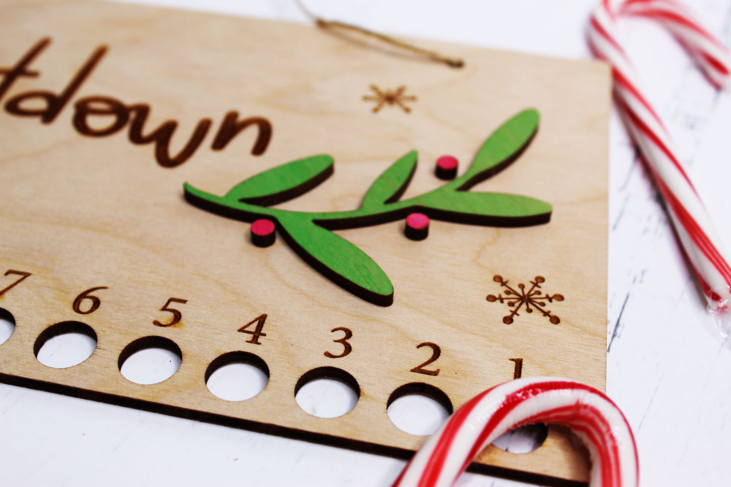 Personalized Candy Cane Christmas Countdown
