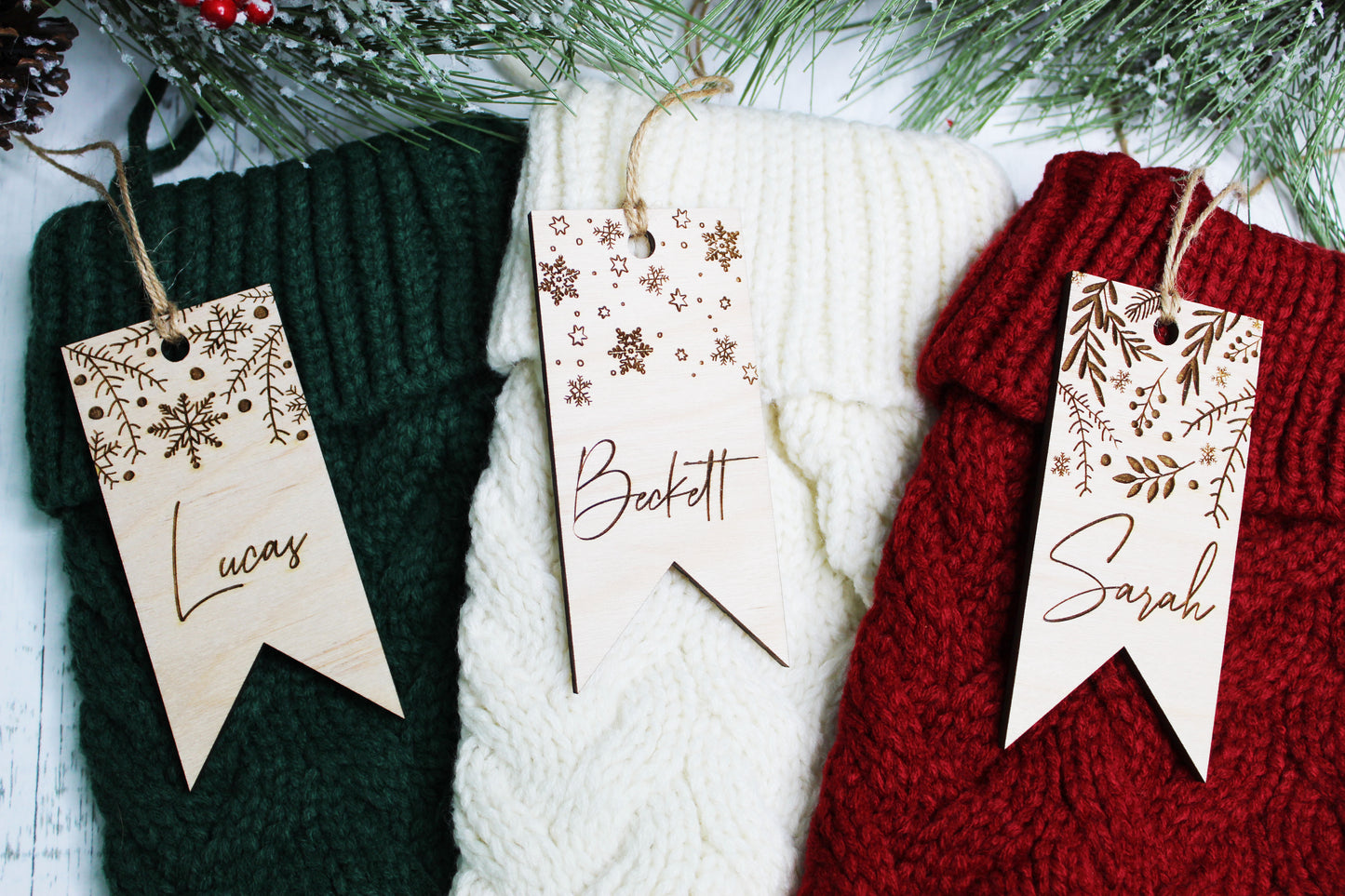 Personalized Engraved Stocking Tags