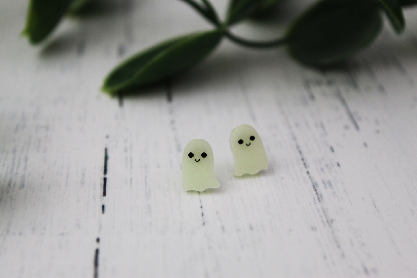 Glow-In-The-Dark Ghost Stud Earrings