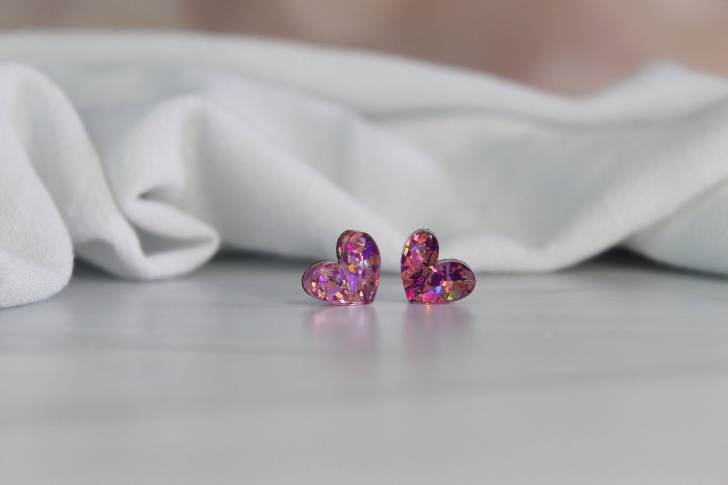 Confetti Heart Stud Earrings