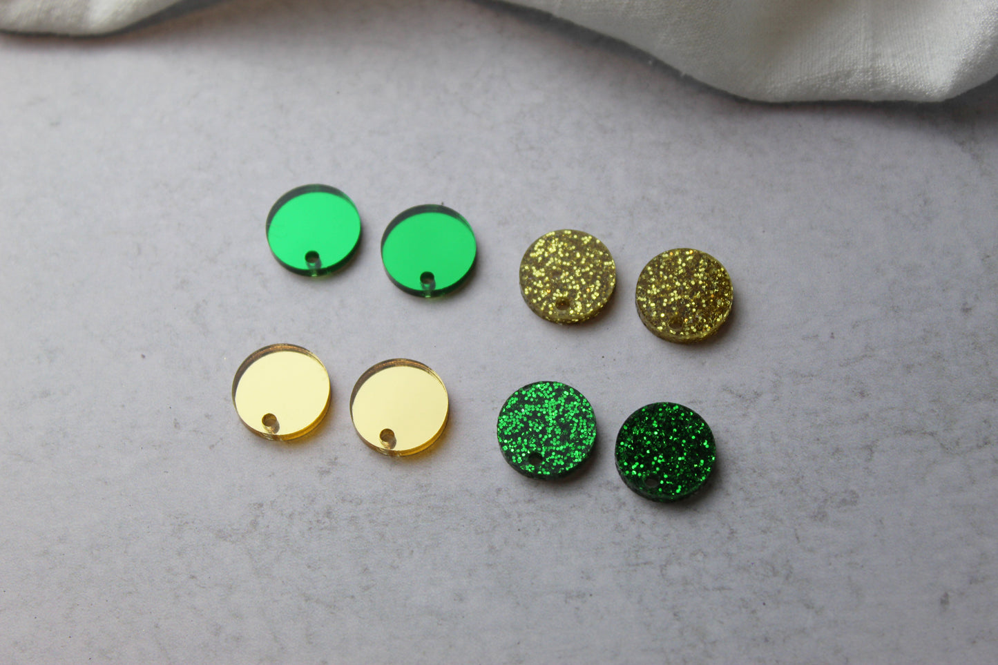 Customizable St. Patricks Day Clover Dangle Teardrop Earrings