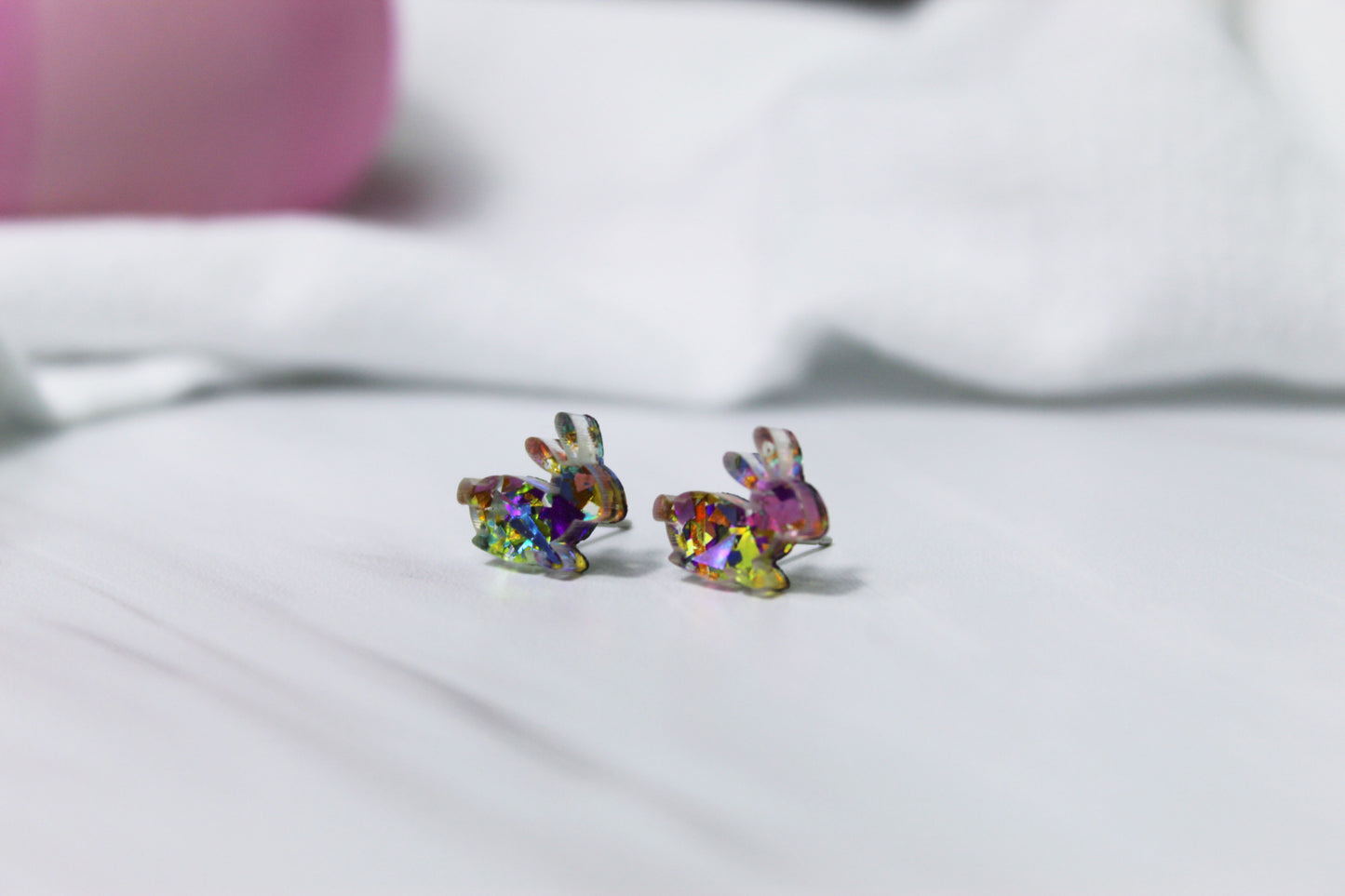 Confetti Easter Bunny Stud Earrings