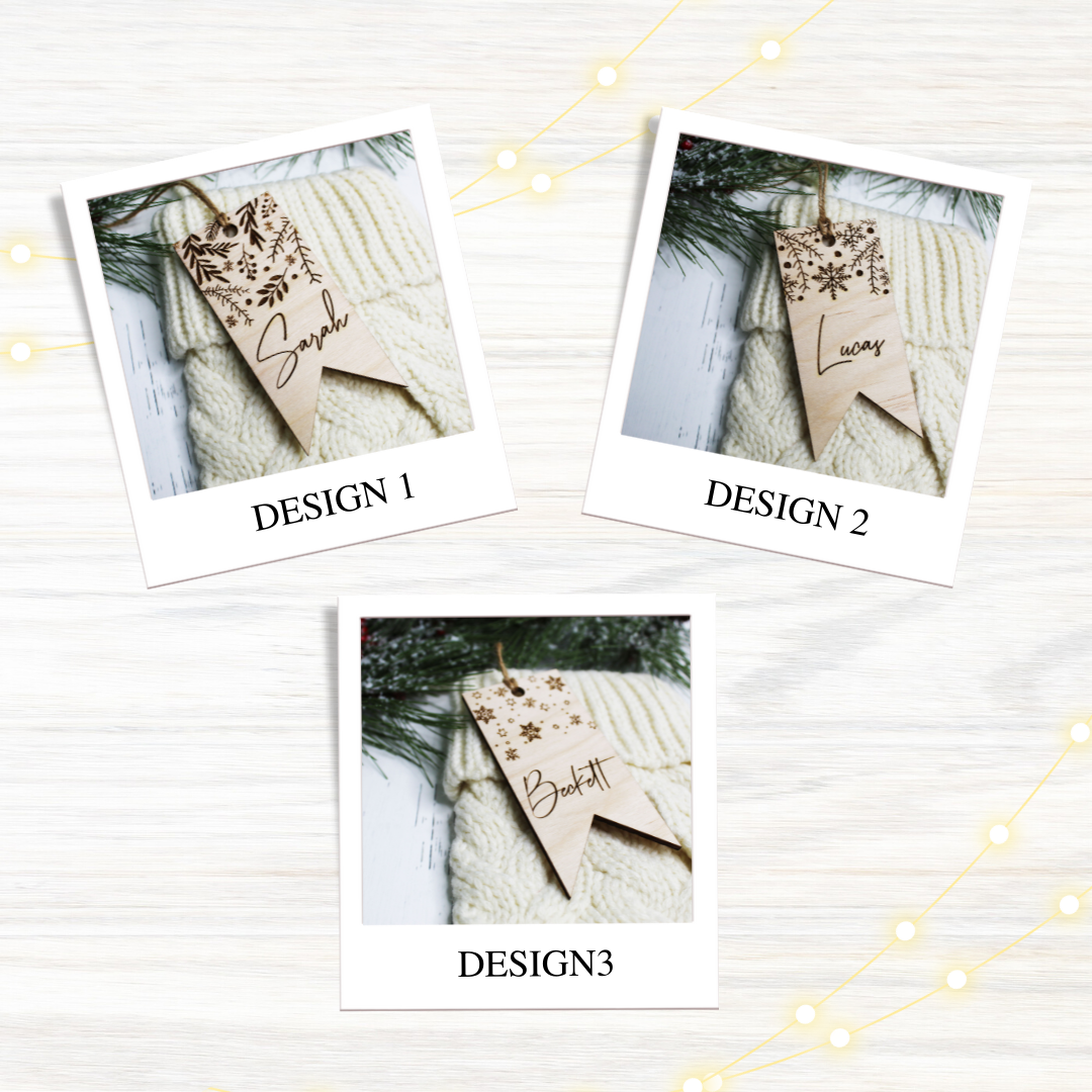 Personalized Engraved Stocking Tags