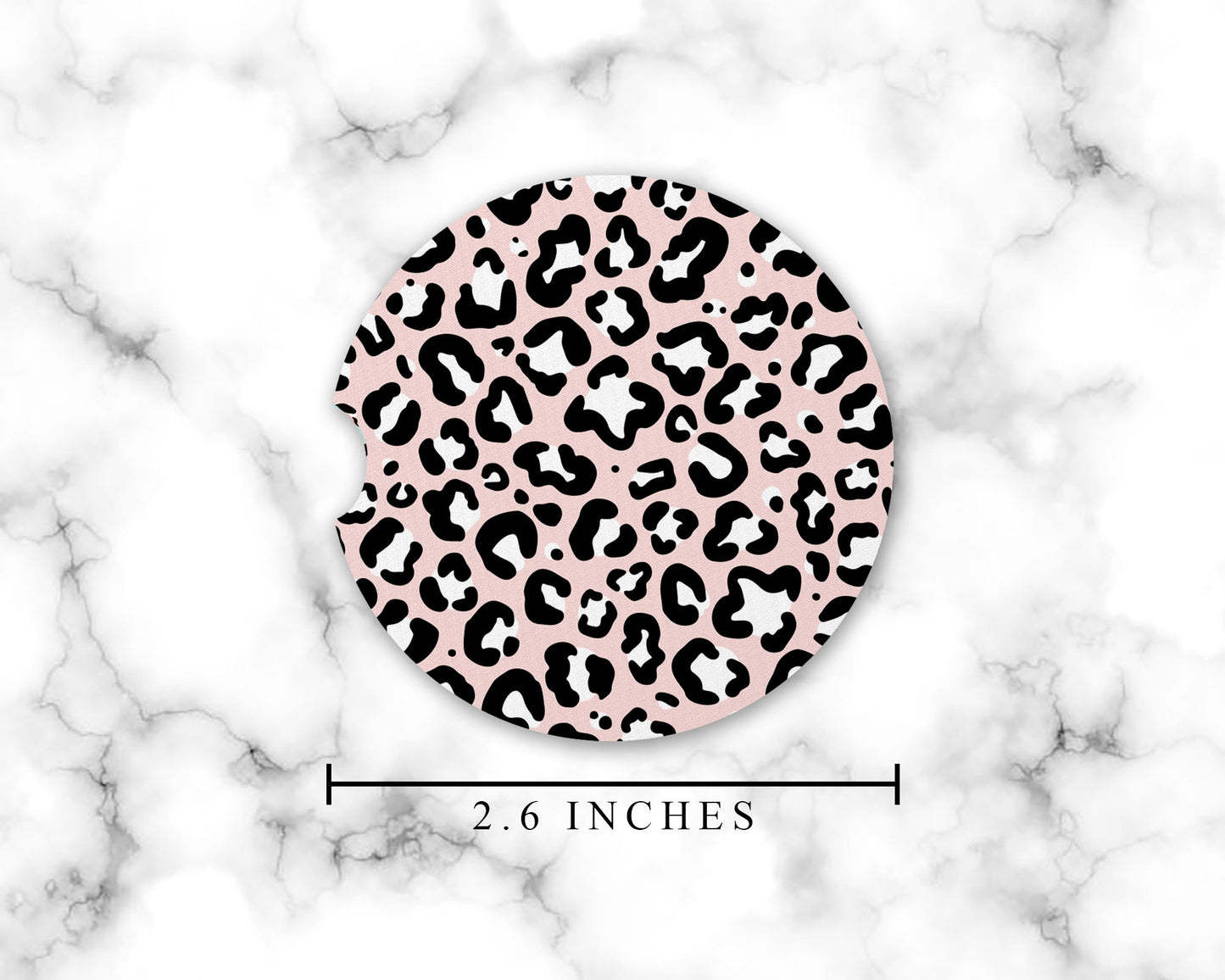 Rose Leopard Print Car Coasters